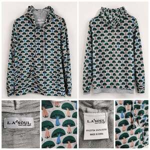 L.A. Soul Whimsical Mushroom Print Pullover Hoodie
